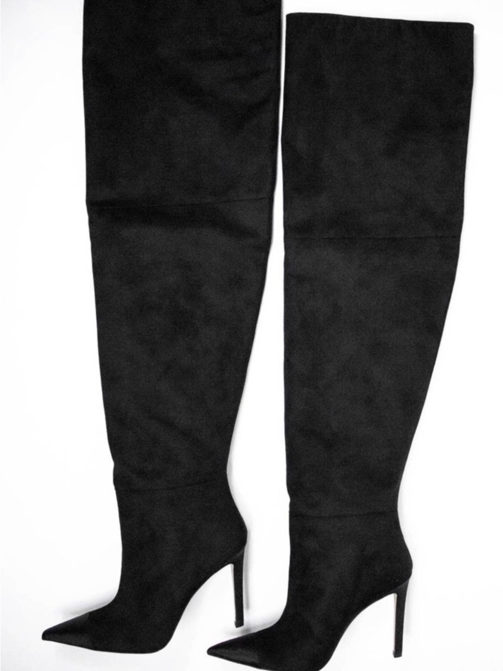 Good American Black Suede
Slouchy Over The Knee Boots 7.5
Thigh High Heeled - Picture 2 of 10